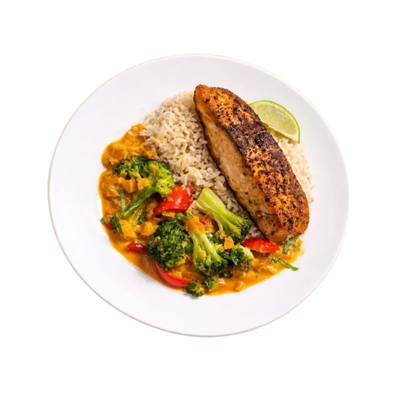 Salmon Coconut Grain Bowl